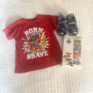 Kids Paw Patrol bundle 2T 3T tee shirt, underwear, sandals